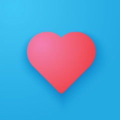 love heart icon in pink color vector illustrator