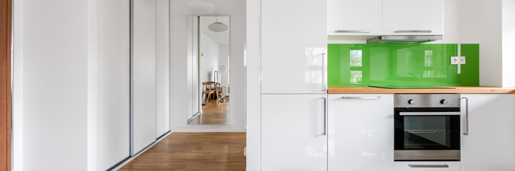 Modern kitchen in new flat