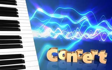 Fototapeta premium 3d blank piano keys