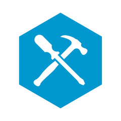 Logo artisan bleu