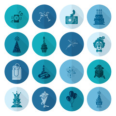 Happy Birthday Icons Set