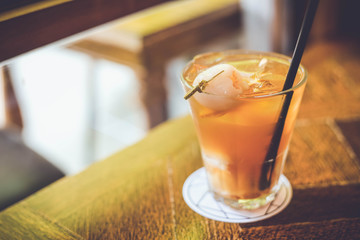 glass of lychee tea
