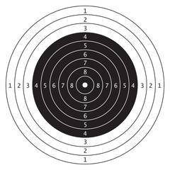 Air gun competition and practciing target.