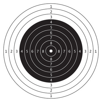 Air gun competition and practciing target.