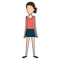 beautiful woman avatar character vector illustration design