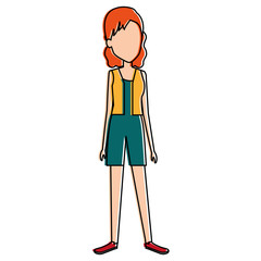 beautiful woman avatar character vector illustration design