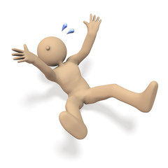 奈落の底に落ちる人物