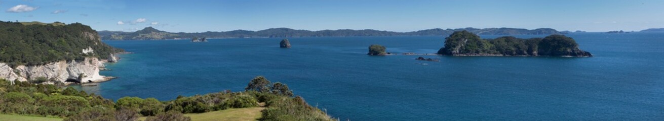 Cathedral Cove Coromendal New Zealand Panorama