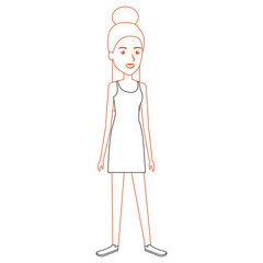 beautiful woman avatar character vector illustration design