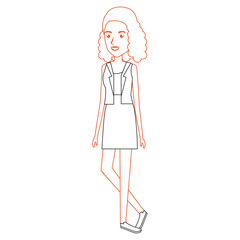 beautiful woman avatar character vector illustration design