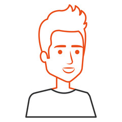 young man avatar character vector illustration design