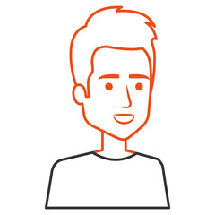 young man avatar character vector illustration design