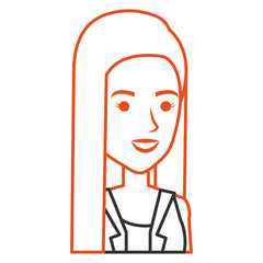 beautiful woman avatar character vector illustration design