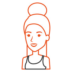 beautiful woman avatar character vector illustration design