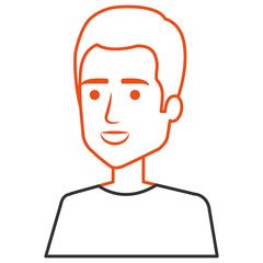 young man avatar character vector illustration design
