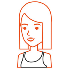 beautiful woman avatar character vector illustration design