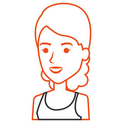 beautiful woman avatar character vector illustration design