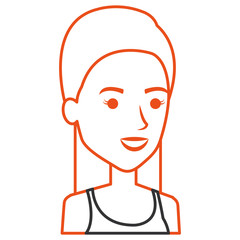 beautiful woman avatar character vector illustration design
