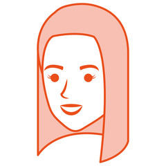 beautiful woman head avatar character vector illustration design