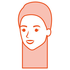 beautiful woman head avatar character vector illustration design