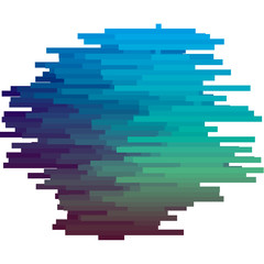 Blue color glitch texture vector illustration. Abstract stripe background. Motif for invitation, header, card, poster.