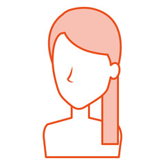 beautiful woman shirtless avatar character vector illustration design