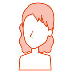 beautiful woman shirtless avatar character vector illustration design