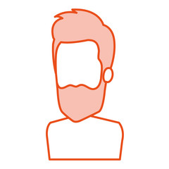 young man shirtless avatar character vector illustration design