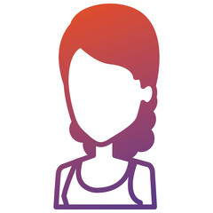 beautiful woman avatar character vector illustration design