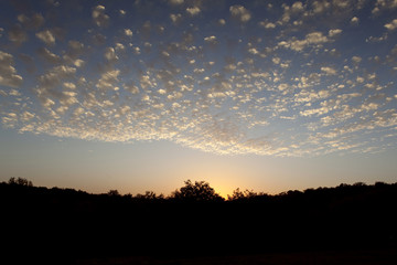 Sunset on the countryside