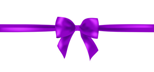 Vector violet  ribbon bow
