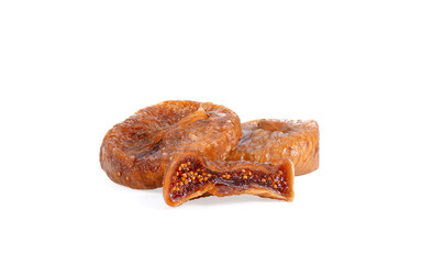 dried figs on white background