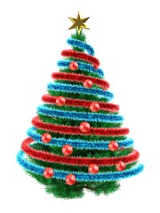 3d tinsel blue