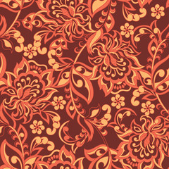Fototapeta na wymiar antique floral seamless pattern