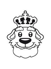 kopf gesicht löwe tiger bär könig krone king alt opa bart klein kind warten gehorsam lustig hund welpe süß niedlich haustier comic cartoon