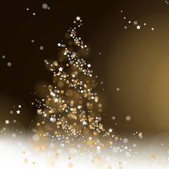 Weihnachten Lichterbaum - Gold (einzeln)