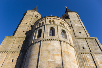 Fototapeta na wymiar Facade of the St. Godehard church in Hildesheim