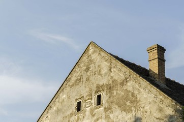 old house roof top