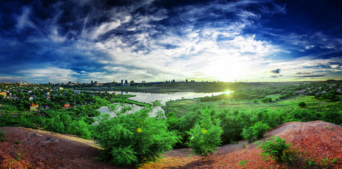 Summer cityscape. Donetsk, Ukraine