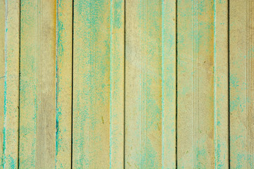 Close up of green corrugated metal texture surface
