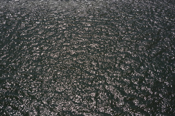 Close up blue water surface