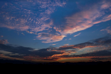 beautiful sunset sunset in the mountains..