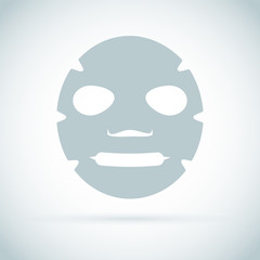 Facial mask flat icon. Medicine, cosmetology and health care.
