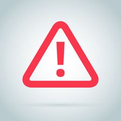 Danger sign vector icon. Attention