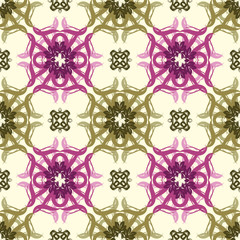 Seamless abstract floral pattern,mandala pattern