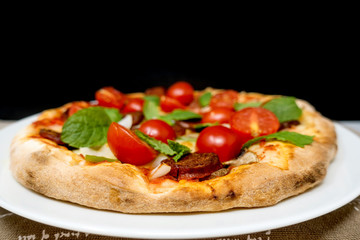 tasty pizza on a the table