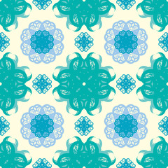 Seamless abstract floral pattern,mandala pattern