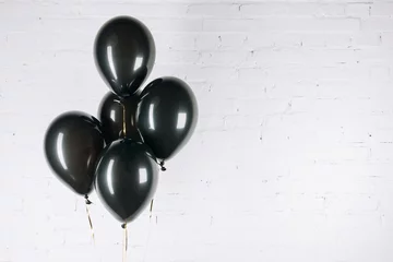 Deurstickers shiny black balloons © LIGHTFIELD STUDIOS