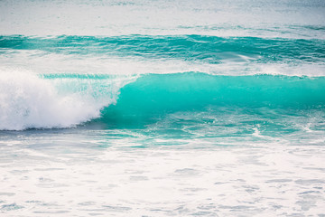 Fototapeta premium Turquoise wave in tropical island. Clear wave in ocean