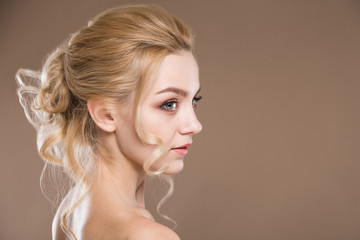 Fototapeta premium Profile of a young girl